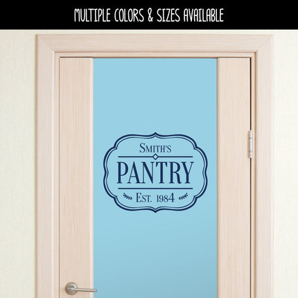Custom Pantry Vinyl Decal/Sticker