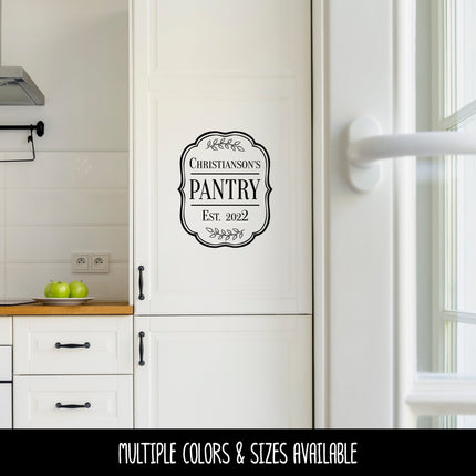 Custom Pantry Vinyl Decal/Sticker