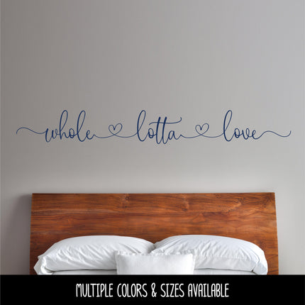Whole Lotta Love with Hearts Vinyl Decal/Sticker