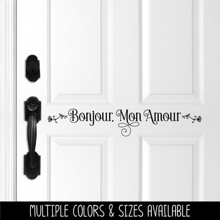 Bonjour Mon Amour Floral Vinyl Decal/Sticker
