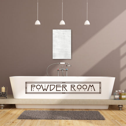 Craftsman/Arts and Crafts Powder Room Vinyl Decal/Sticker