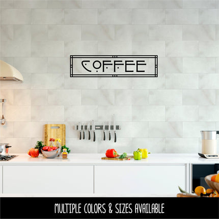 Craftsman/Arts and Crafts Coffee Vinyl Decal/Sticker