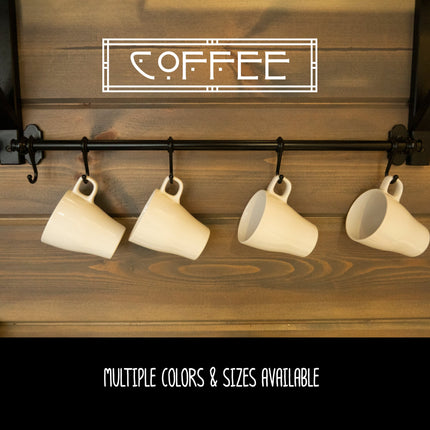 Craftsman/Arts and Crafts Coffee Vinyl Decal/Sticker
