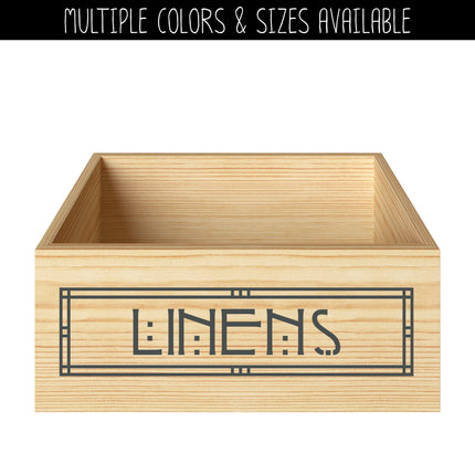Craftsman/Arts and Crafts Linens Vinyl Decal/Sticker