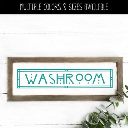 Craftsman/Arts and Crafts Washroom Vinyl Decal/Sticker