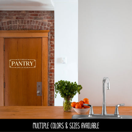 Self-Service 24 hours Pantry Vinyl Decal/Sticker