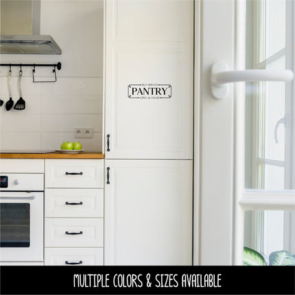 Self-Service 24 hours Pantry Vinyl Decal/Sticker