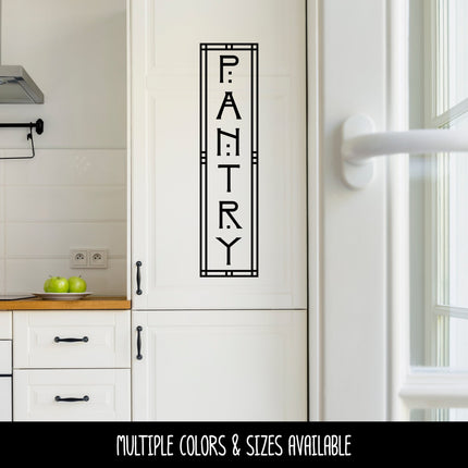 Arts and Crafts Vertical Pantry Vinyl Decal/Sticker