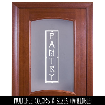 Arts and Crafts Vertical Pantry Vinyl Decal/Sticker