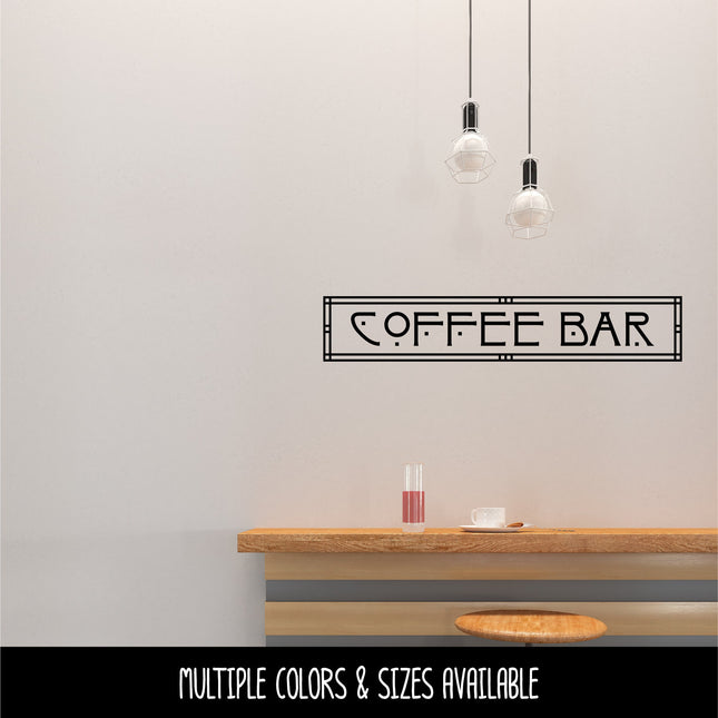 Craftsman/Arts and Crafts Coffee Bar Vinyl Decal/Sticker