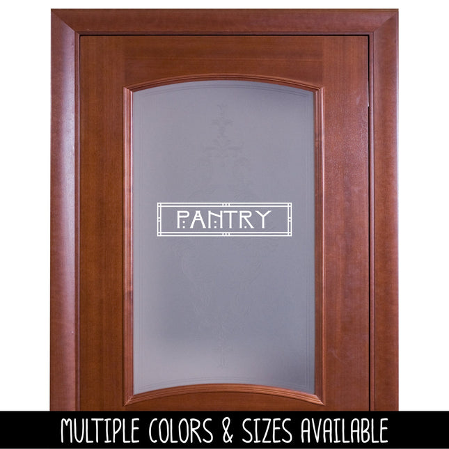 Craftsman/Arts and Crafts Pantry Vinyl Decal/Sticker