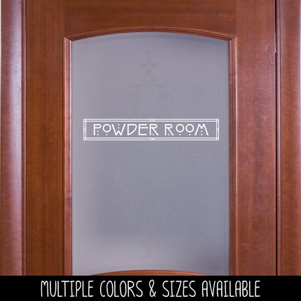 Craftsman/Arts and Crafts Powder Room Vinyl Decal/Sticker