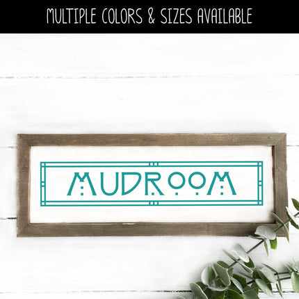 Craftsman/Arts and Crafts Mudroom Vinyl Decal/Sticker