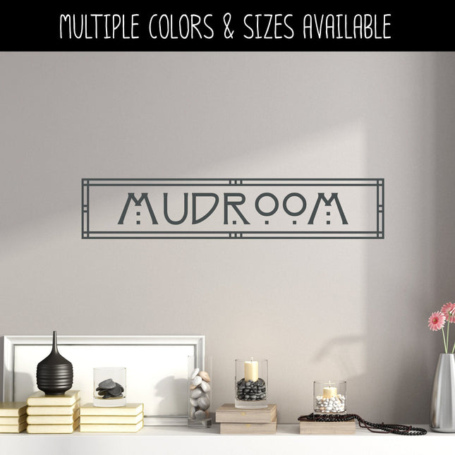 Craftsman/Arts and Crafts Mudroom Vinyl Decal/Sticker