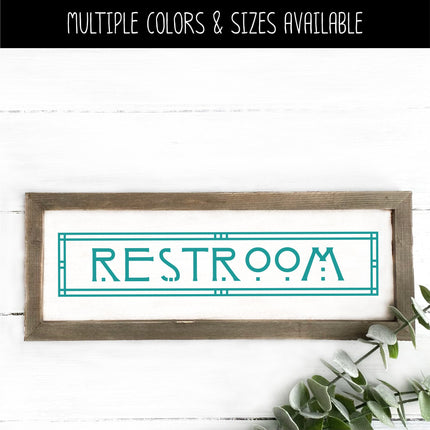 Craftsman/Arts and Crafts Restroom Vinyl Decal/Sticker
