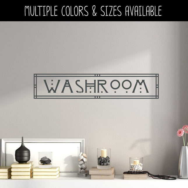 Craftsman/Arts and Crafts Washroom Vinyl Decal/Sticker