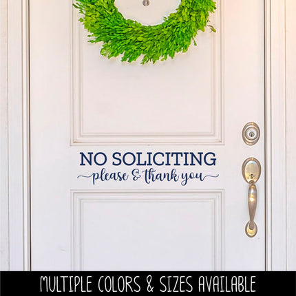 No Soliciting Vinyl Decal/Sticker