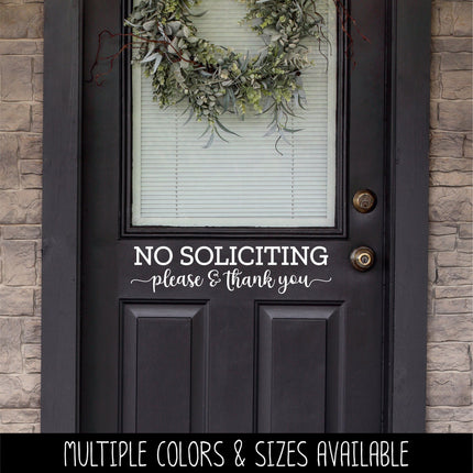 No Soliciting Vinyl Decal/Sticker