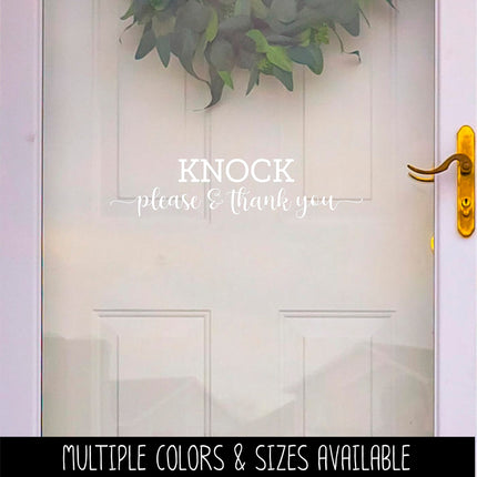Please Knock Vinyl Decal/Sticker