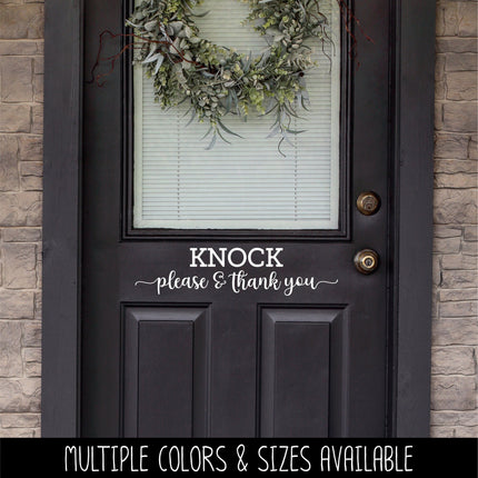 Please Knock Vinyl Decal/Sticker