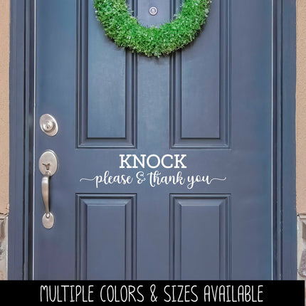 Please Knock Vinyl Decal/Sticker