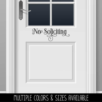 Ornamental No Soliciting Vinyl Decal/Sticker