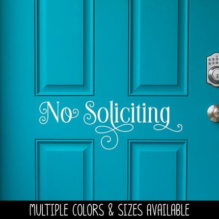 Ornamental No Soliciting Vinyl Decal/Sticker