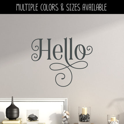 Ornamental Hello Vinyl Decal/Sticker