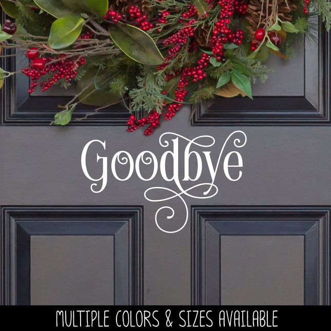 Ornamental Goodbye Vinyl Decal/Sticker