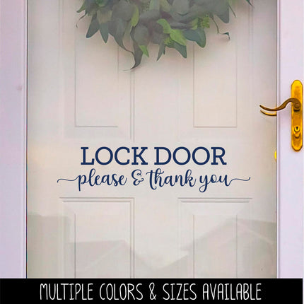 Lock Door Please & Thank You Vinyl Decal/Sticker