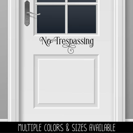 Ornamental No Trespassing Vinyl Decal/Sticker