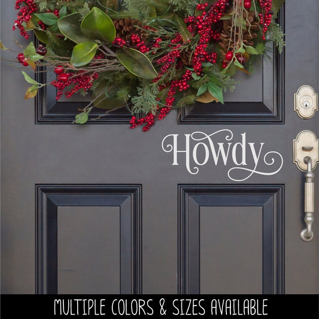 Ornamental Howdy Vinyl Decal/Sticker