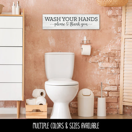 Wash Your Hands Please and Thank You Vinyl Decal/Sticker
