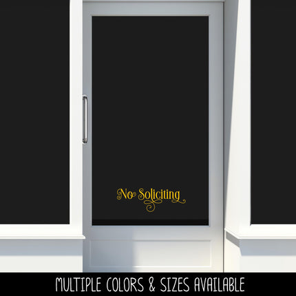 Ornamental No Soliciting Vinyl Decal/Sticker