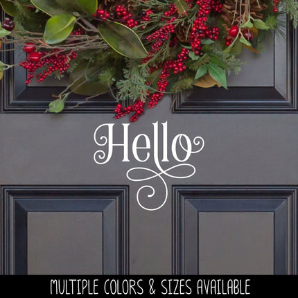 Ornamental Hello Vinyl Decal/Sticker