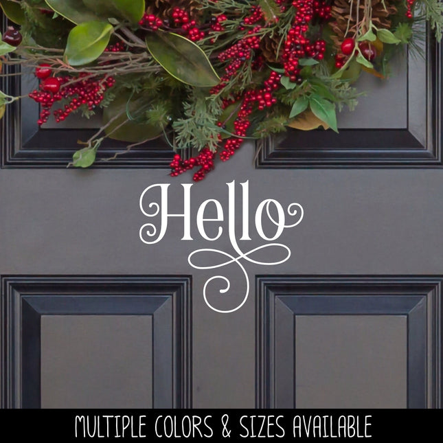 Ornamental Hello Vinyl Decal/Sticker