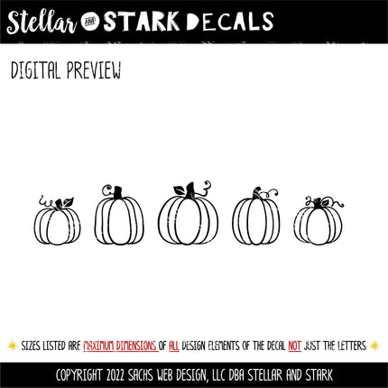 Fall Pumpkins Bundle Vinyl Decal/Sticker