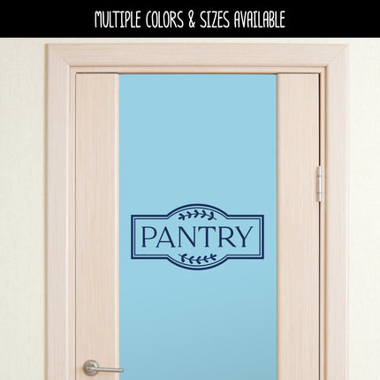 Framed Pantry with Floral Decoration Vinyl Decal/Sticker
