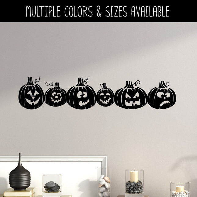 Cute Jack-O-Lantern Lineup Vinyl Decal/Sticker