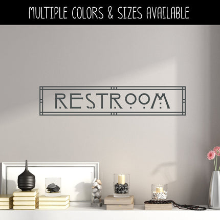 Craftsman/Arts and Crafts Restroom Vinyl Decal/Sticker