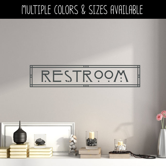 Craftsman/Arts and Crafts Restroom Vinyl Decal/Sticker