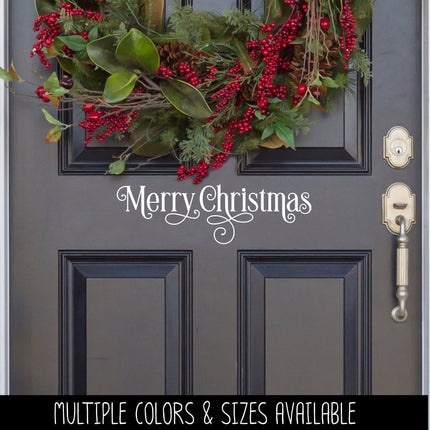 Ornamental Merry Christmas Vinyl Decal/Sticker