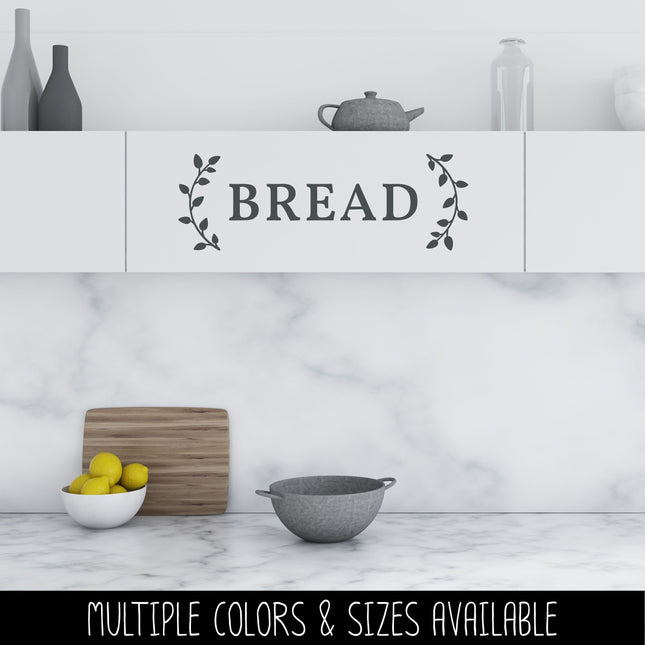 Bread with Curved Leaves Vinyl Decal/Sticker