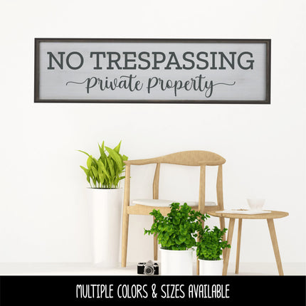 No Trespassing Private Property Vinyl Decal/Sticker
