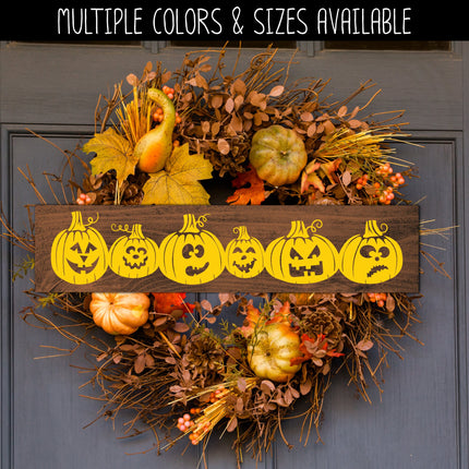 Cute Jack-O-Lantern Lineup Vinyl Decal/Sticker