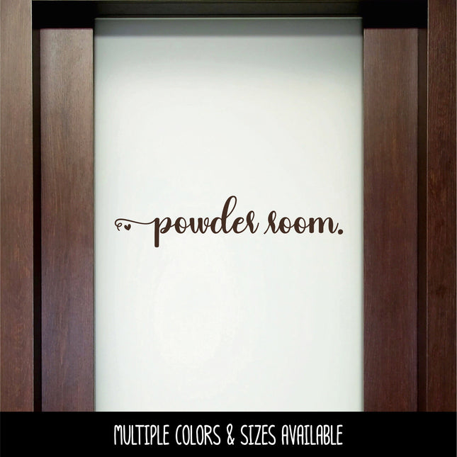 Powder Room with Heart Vinyl Decal/Sticker