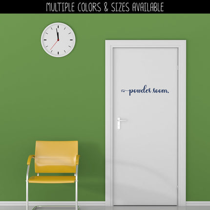Powder Room with Heart Vinyl Decal/Sticker