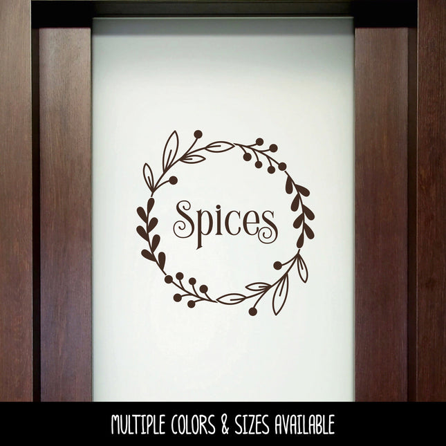 Ornamental Spices Wreath Vinyl Decal/Sticker