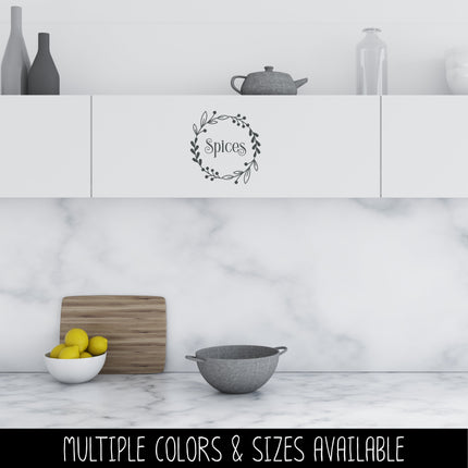 Ornamental Spices Wreath Vinyl Decal/Sticker