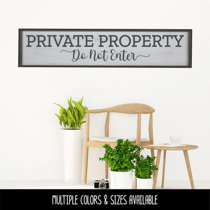 Private Property Do Not Enter Vinyl Decal/Sticker